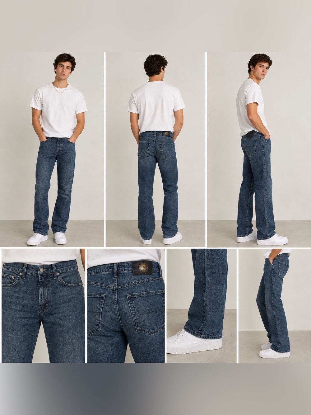 Trussardi Men’s Dark Wash Blue Denim Straight Leg European Designer Jeans 30x32
